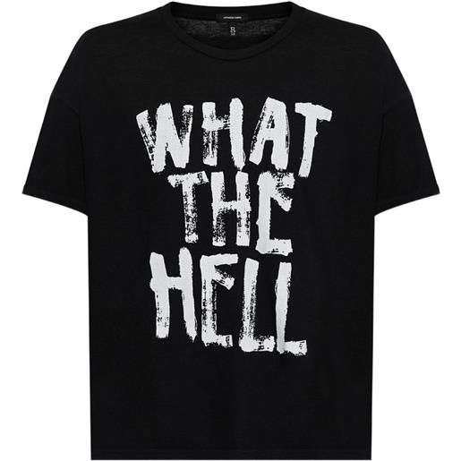 R13 t-shirt in cotone con stampa - nero