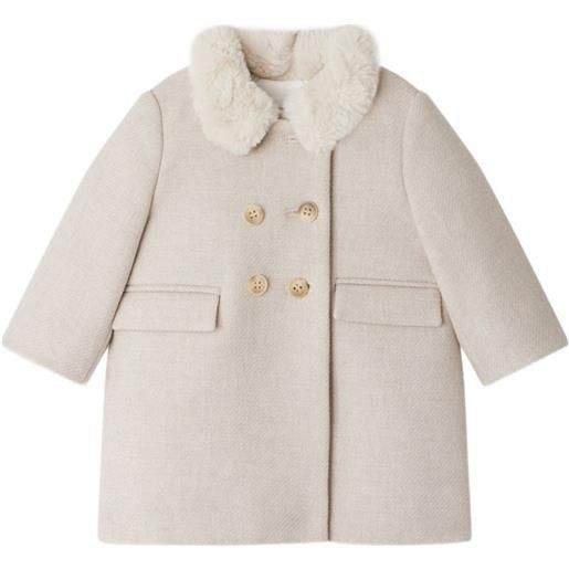Bonpoint cappotto doppiopetto moka - toni neutri