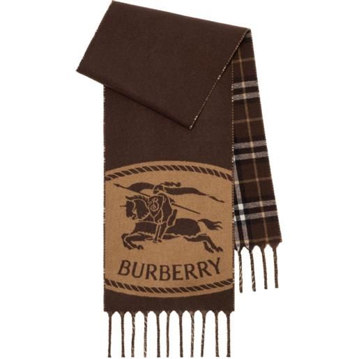 Burberry sciarpa a quadri - marrone