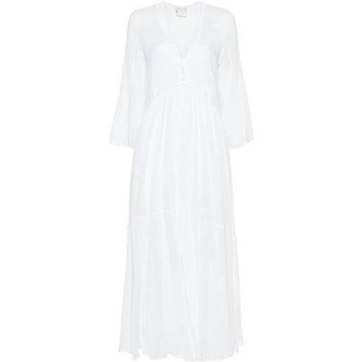 Forte Forte abito svasato con scollo a v - bianco