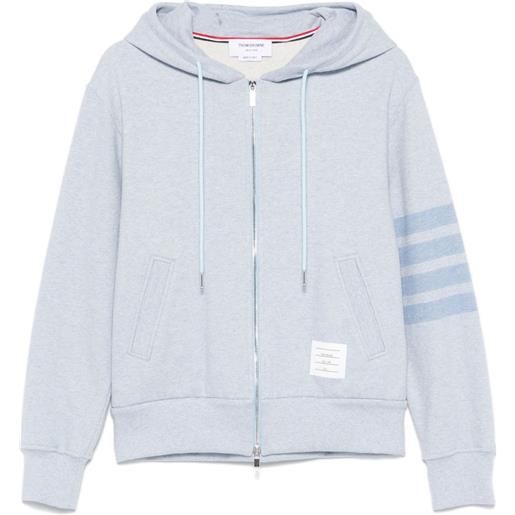 Thom Browne felpa con zip e dettaglio a 4 righe - blu