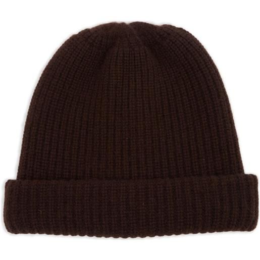 Maison Margiela berretto a coste - marrone