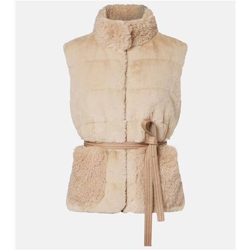 Moncler gilet joui in pelliccia sintetica