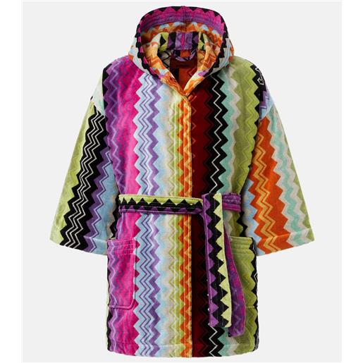 Missoni accappatoio giacomo zigzag in spugna di cotone