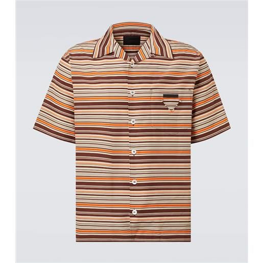 Prada camicia bowling in cotone e seta
