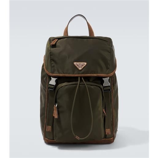 Prada zaino in re-nylon con suede