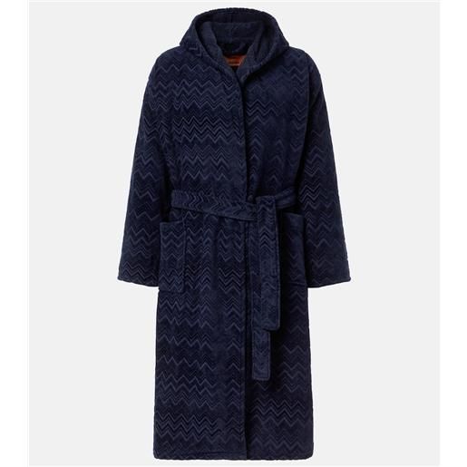 Missoni accappatoio in cotone a zig-zag