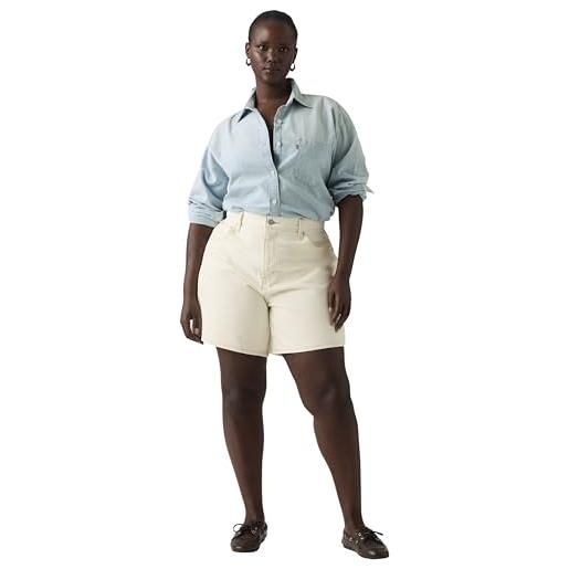 Levi's donna pantaloncini in jeans high rise, baggy fit, blu (luxury trip short), 24
