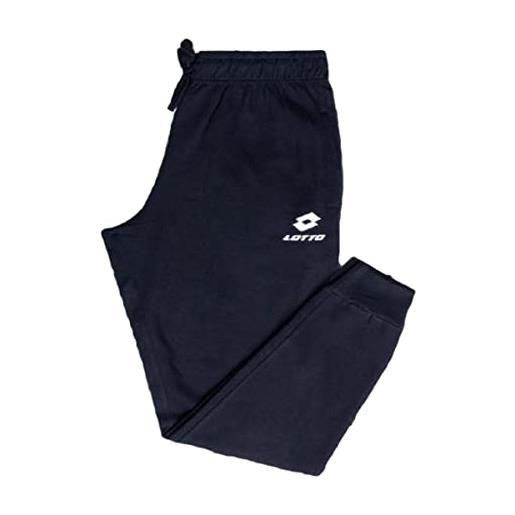 Lotto pantalone uomo in cotone felpato, pantalone tuta uomo felpato sportivo uomo (xl, blu)