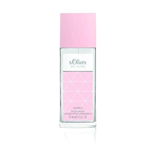 S. Oliver so pure deodorante spray naturale da donna, 75 ml