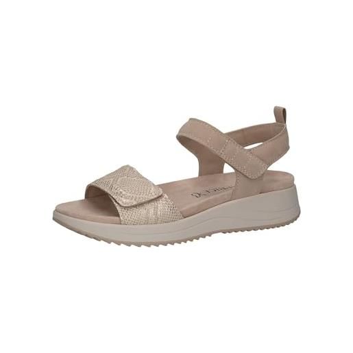 CUSHIONAIRE Sandalo Nerida Intrecciato con Tacco Basso e Largo da Donna + Memory Foam, Marrone Chiaro 37 EU