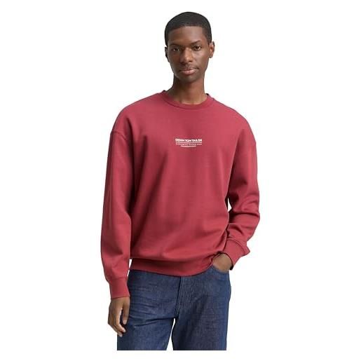 TOM TAILOR Denim felpa da uomo, 23853 - burnt russet, s