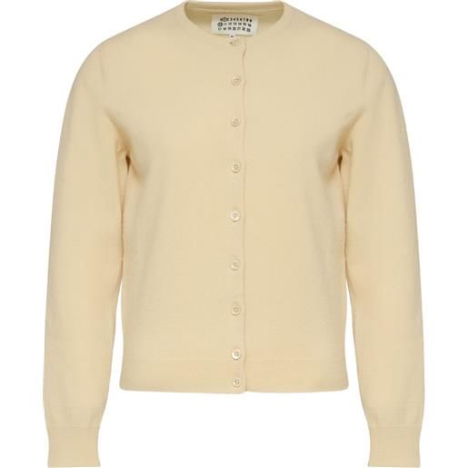 Maison Margiela cardigan in lana vergine - toni neutri