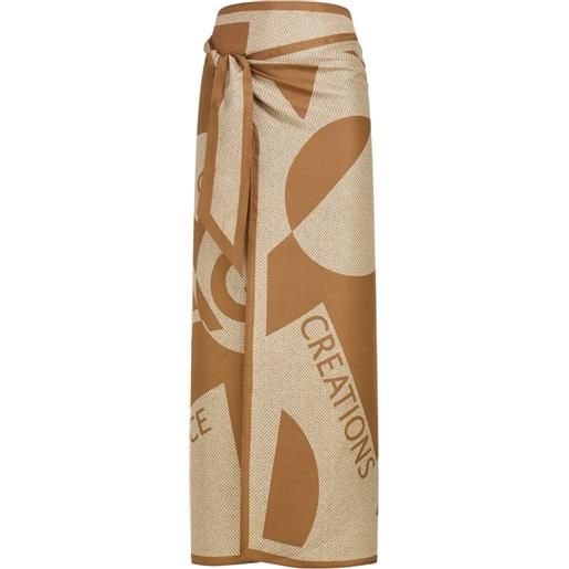 Ferragamo copricostume con stampa - toni neutri