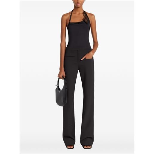 Courrèges canottiera con finiture in pizzo - nero