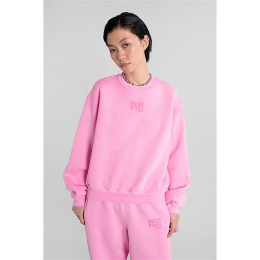 Alexander Wang felpa in cotone rosa