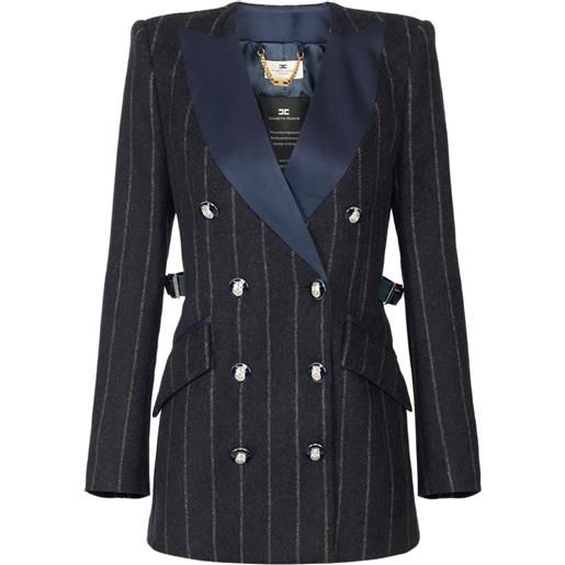 Elisabetta Franchi blazer gessato - blu
