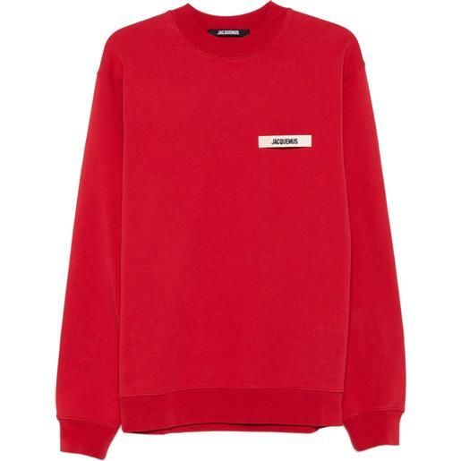 Jacquemus felpa girocollo the gros grain - rosso
