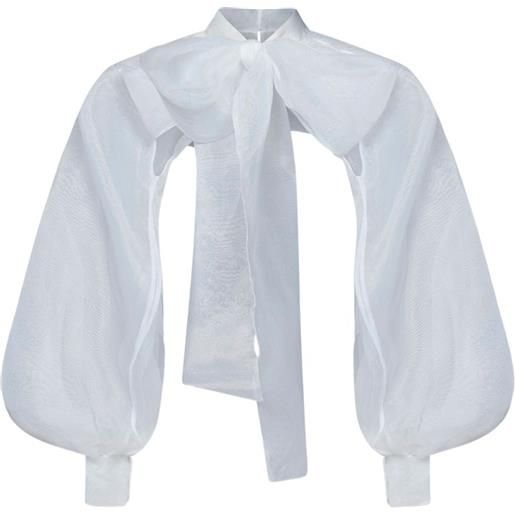 ROOM76 blusa in organza - bianco