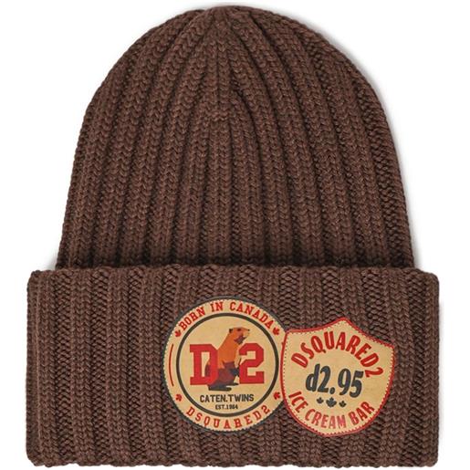 DSQUARED2 berretto con applicazione - marrone