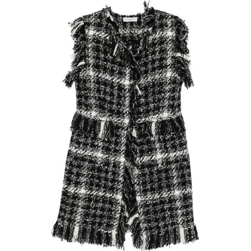 Charlott cappotto con frange - nero