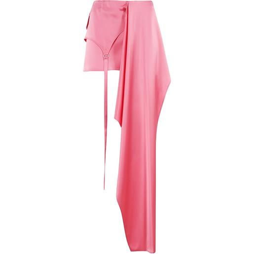 Ssheena gonna asimmetrica e drappeggiata - rosa