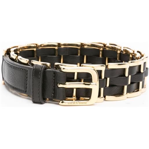 Golden Goose cintura in pelle intrecciata - nero