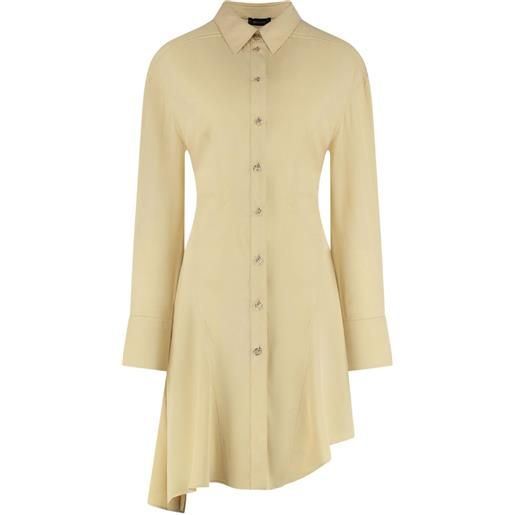 Mugler abito con orlo asimmetrico - giallo