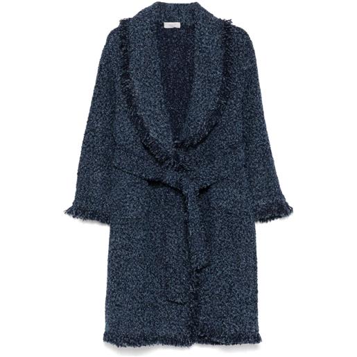 Charlott cappotto con frange - blu