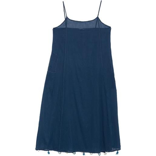 INJIRI abito midi con nappa - blu