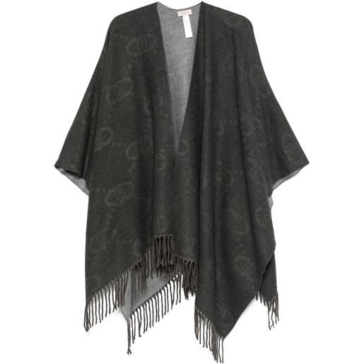 LIU JO poncho con frange - grigio
