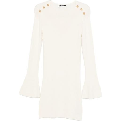 Balmain Kids abito con maniche a campana - bianco