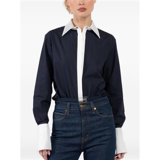 Brandon Maxwell body bradshaw con colletto a contrasto - blu