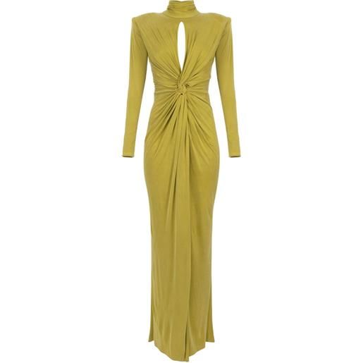 Elisabetta Franchi abito a collo alto - giallo