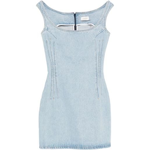 Magda Butrym abito corto denim - blu