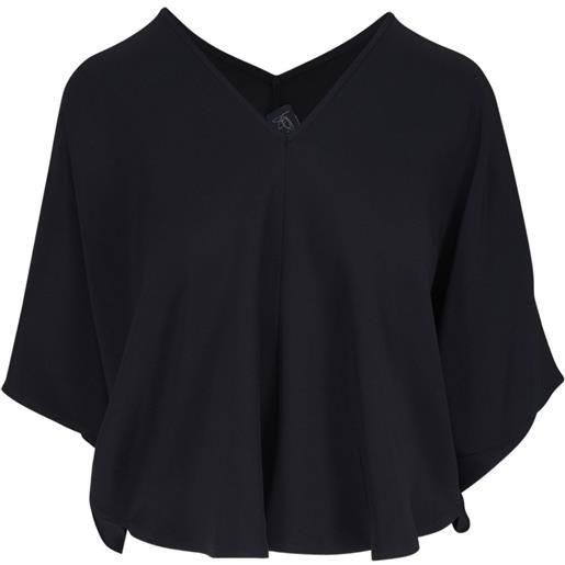 Zero + Maria Cornejo blusa con scollo rotondo - nero