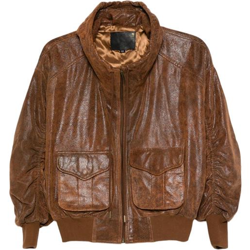 R13 bomber in pelle - marrone