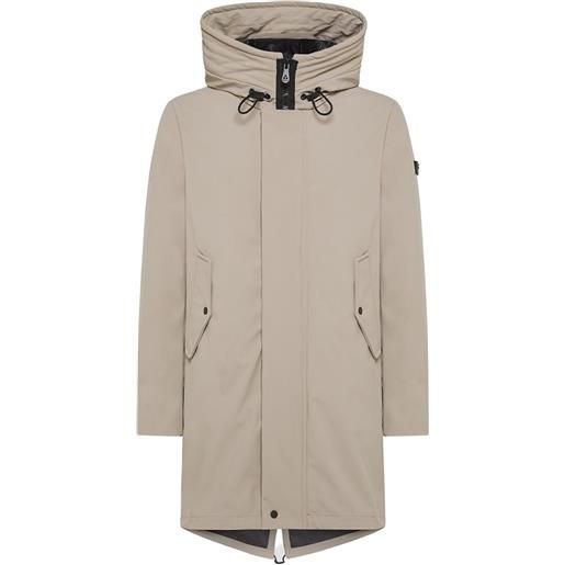 Peuterey cappotto con cappuccio e coulisse - toni neutri
