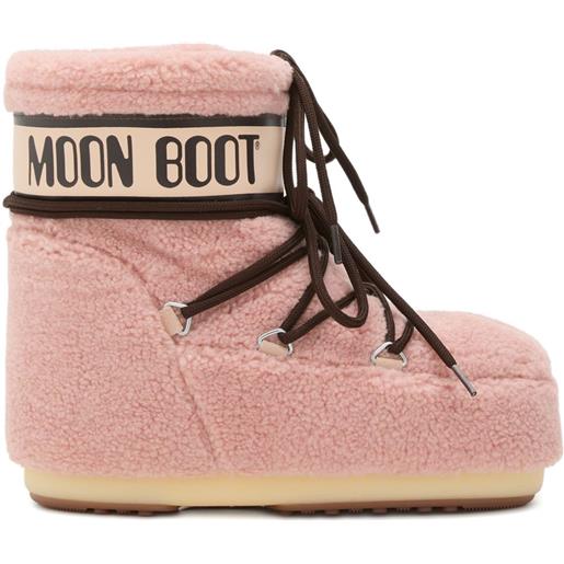 Moon Boot stivali da neve in shearling - rosa