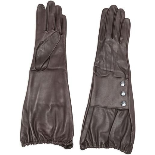 Manokhi guanti in pelle - marrone