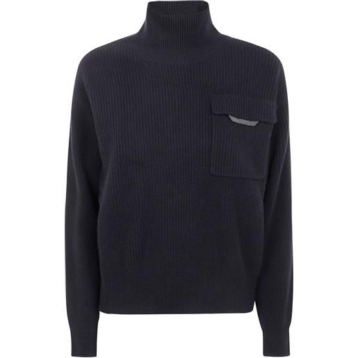 Brunello Cucinelli felpa a collo alto - nero