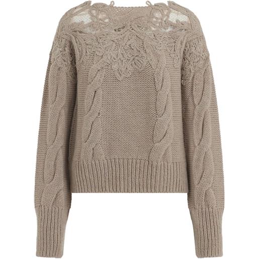Ermanno Scervino cropped turtle-neck sweater
