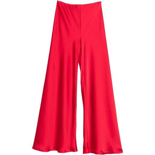 Norma Kamali pantaloni elephant a gamba ampia - rosso