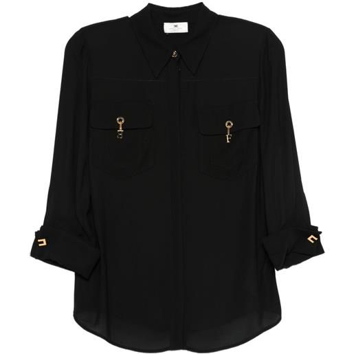 Elisabetta Franchi camicia con taschino - nero