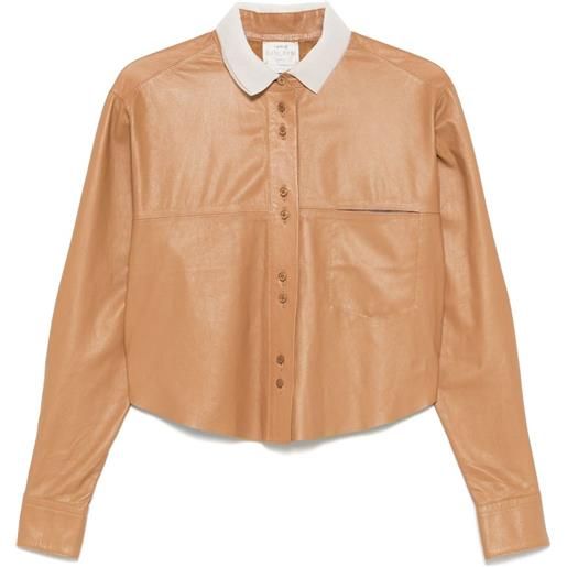 Forte Forte camicia in pelle - marrone