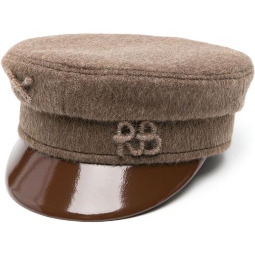 Ruslan Baginskiy cappello baker boy con applicazione - marrone