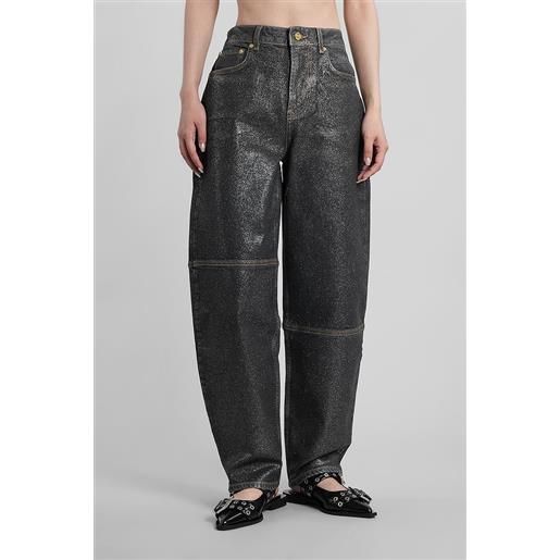 Ganni jeans in cotone nero