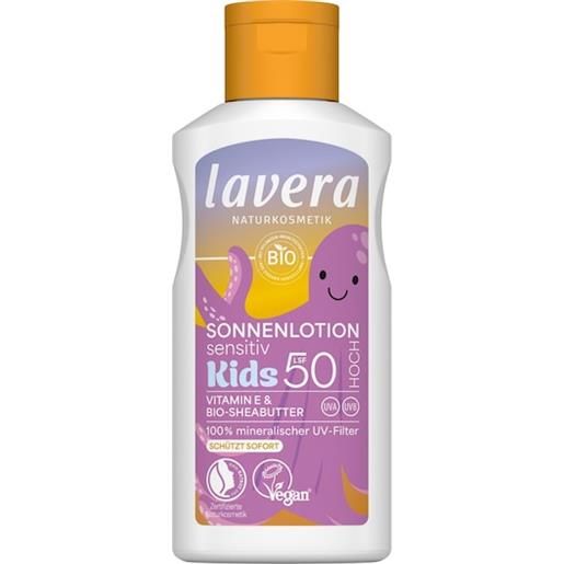 Lavera cura-del-sole sun-sensitiv. Lozione solare per bambini sensibili spf 50 100 ml (138,50 € / 1 l)