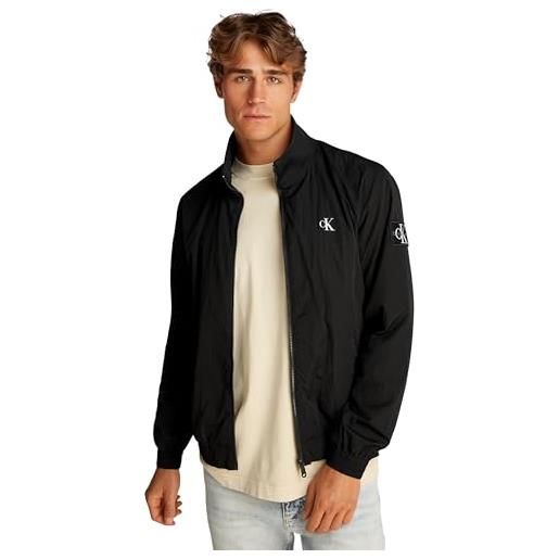 Calvin Klein uomo giacca a vento unpadded harrington con colletto alla coreana, nero (ck black), s