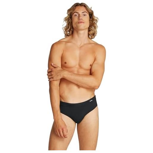 Calvin Klein uomo slip da bagno brief con etichetta con logo, nero (pvh black), m